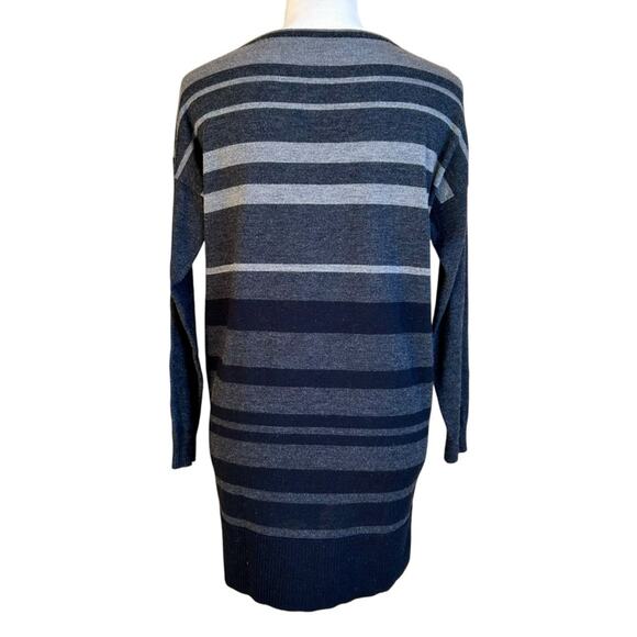 Eileen Fisher oversized striped merino wool tunic sz xs - Picture 3 of 5